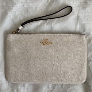Coach Cream Wristlet